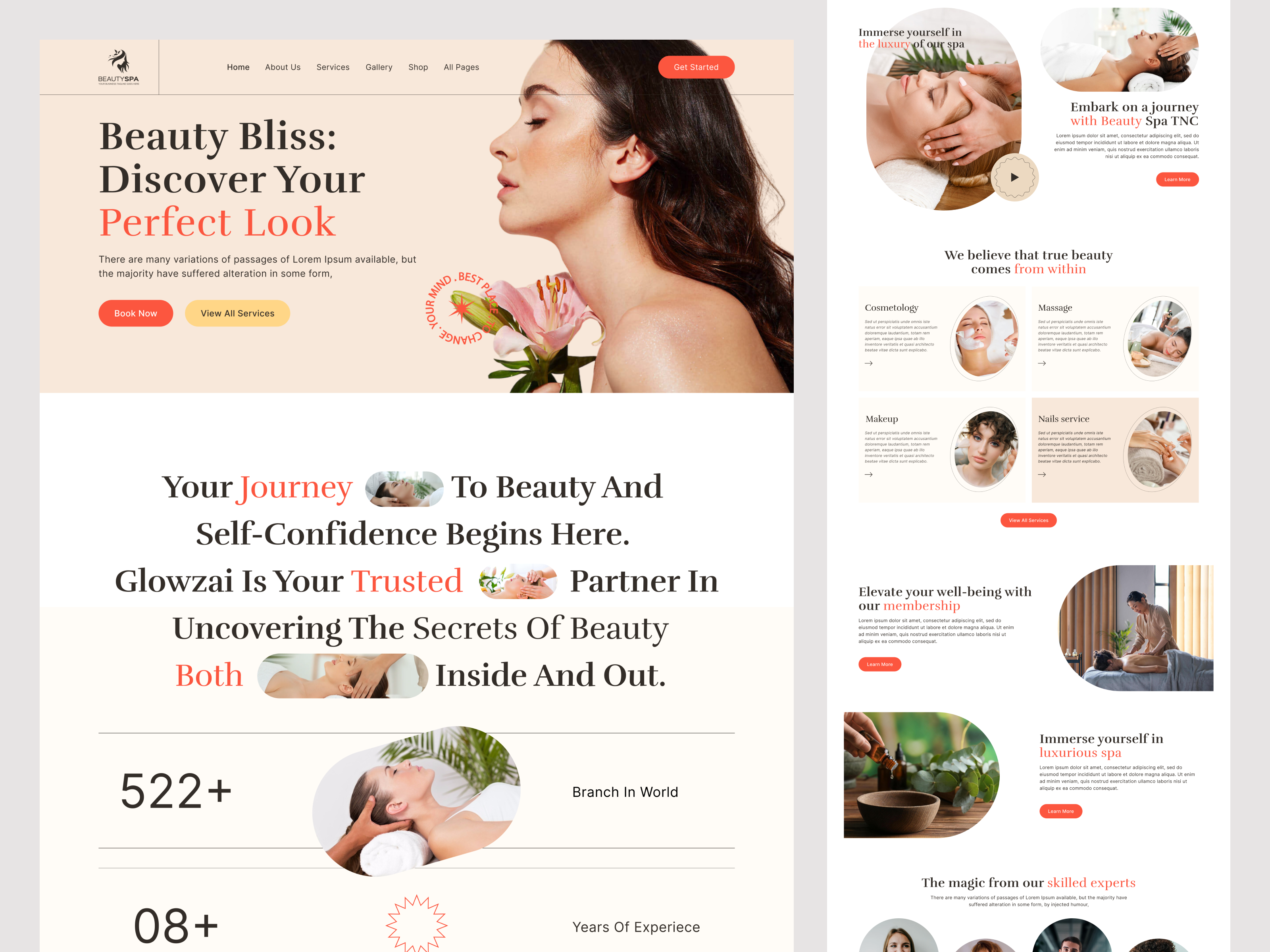 Example of Beauty Product Landing Page